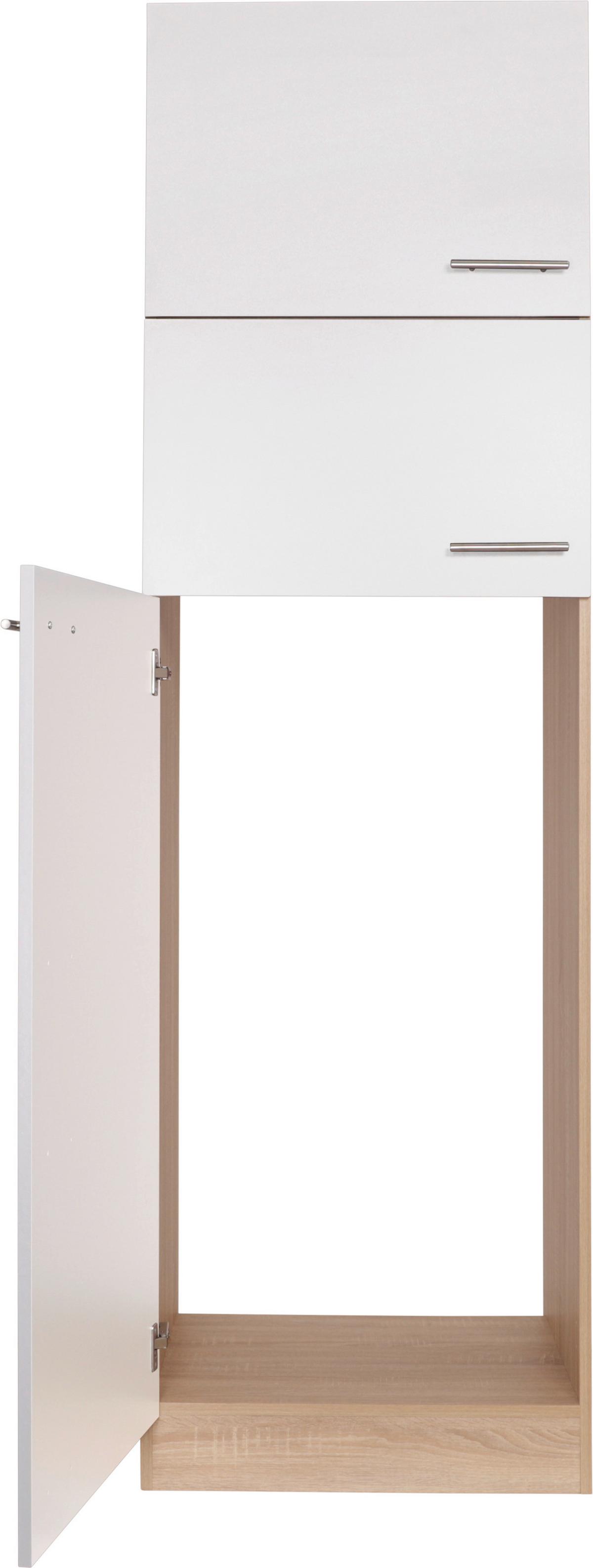 Geräteumbauschrank Merle Weiß, Eiche Dekor B:60cm - Eichefarben/Weiß, Basics, Holzwerkstoff (60/200/60cm) - Respekta
