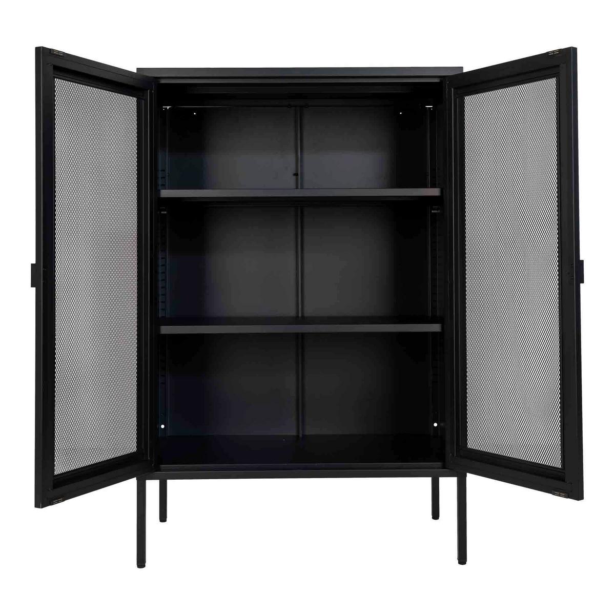 GARDEROBENSCHRANK Melbourne Schwarz, B: 80cm - Schwarz, Design, Metall (80/120/40cm) - MID.YOU