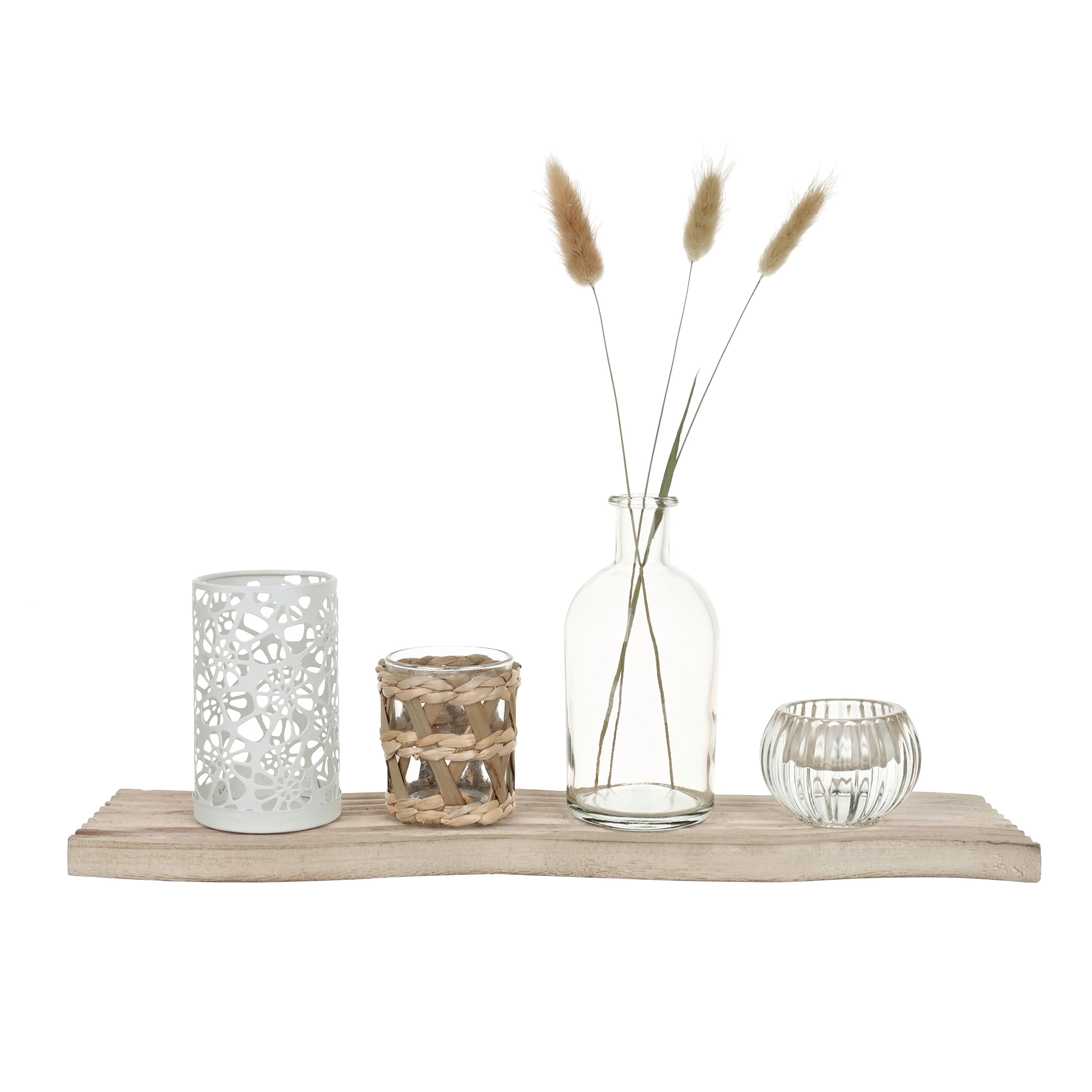 Kerzenhalter Nadine - Multicolor, KONVENTIONELL, Glas/Naturmaterialien (39/9/23cm) - Luca Bessoni