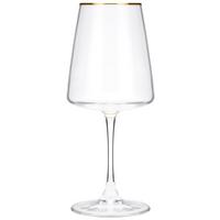 Weißweinglas Winona ca. 385 ml - Klar/Goldfarben, Basics, Glas (6/20.5cm) - Luca Bessoni