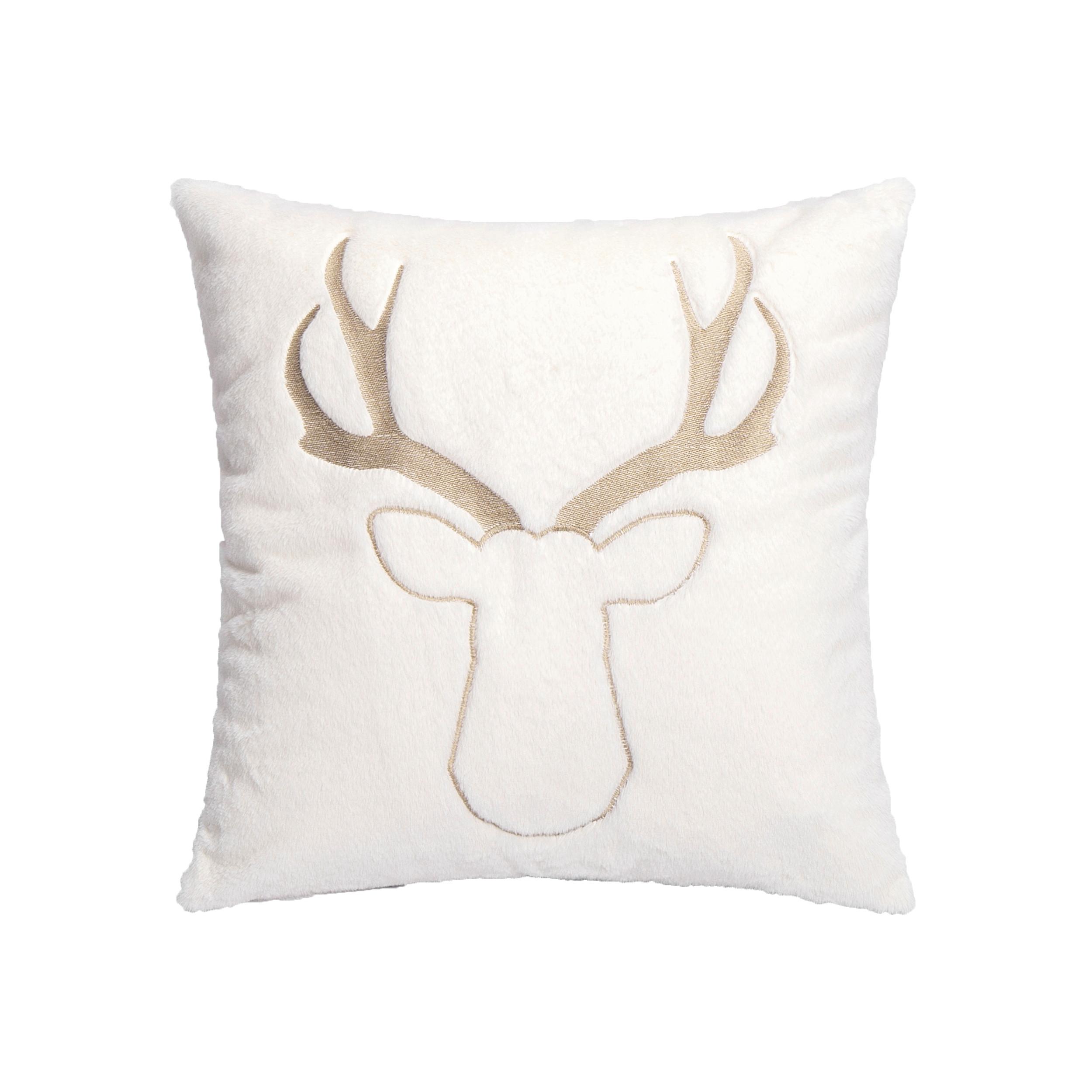 DEKORAČNÝ VANKÚŠ MONTE - biela/taupe, textil (45/45cm) - Mömax