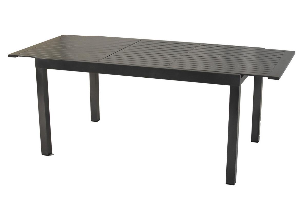 Gartentischgruppe Verona 7 -Teilig. Graphitfarben/Grau - Graphitfarben/Grau, KONVENTIONELL, Kunststoff/Textil - Gardenson
