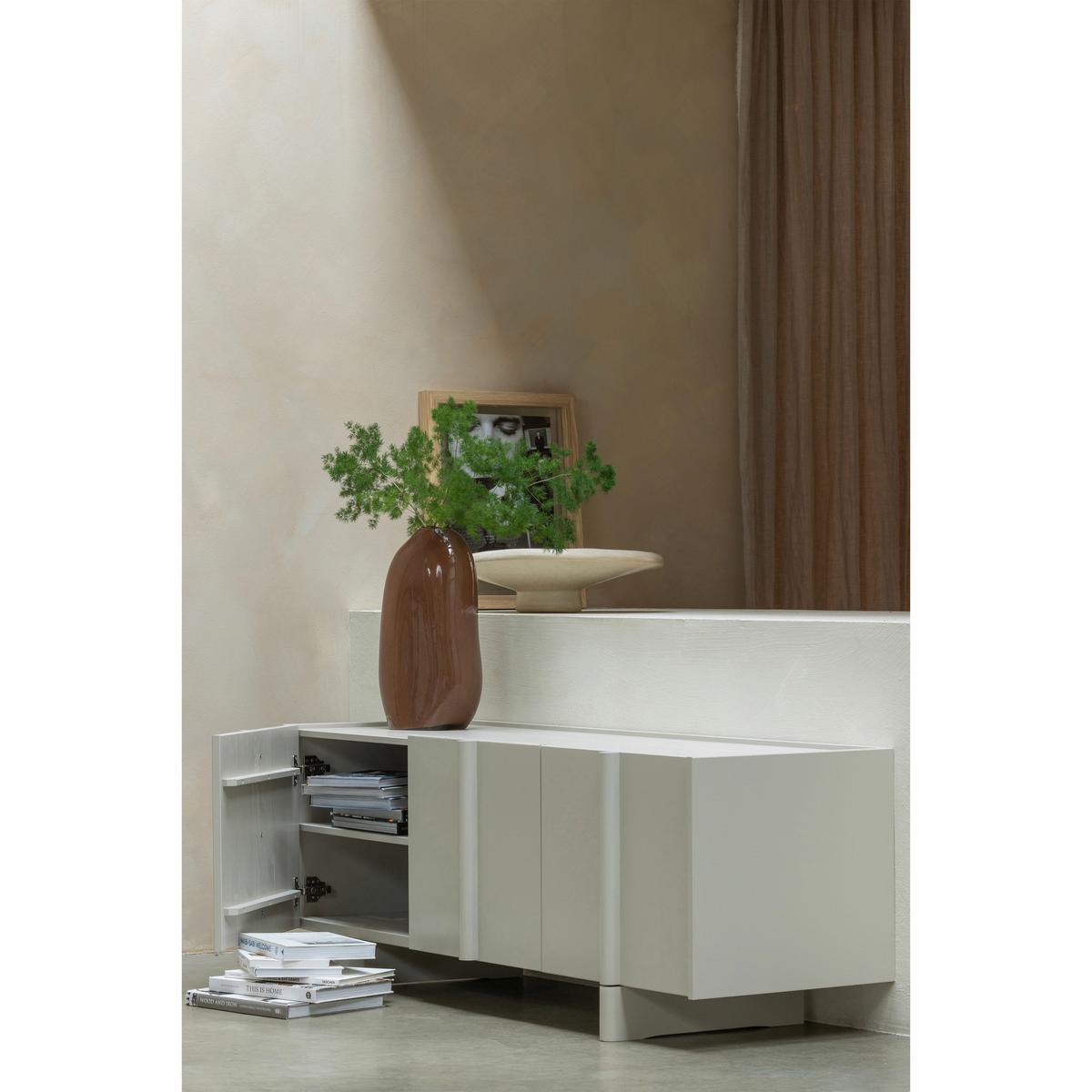 LOWBOARD Basu Grau B: 152cm - Grau, Design, Holz (152/53/46cm) - Livetastic