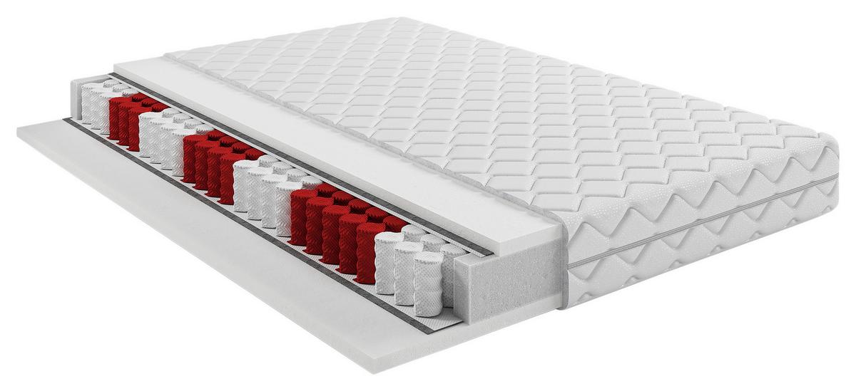 Taschenfederkernmatratze Sleep 80x200cm Fest - Weiß, Basics, Textil (80/200cm) - Livetastic