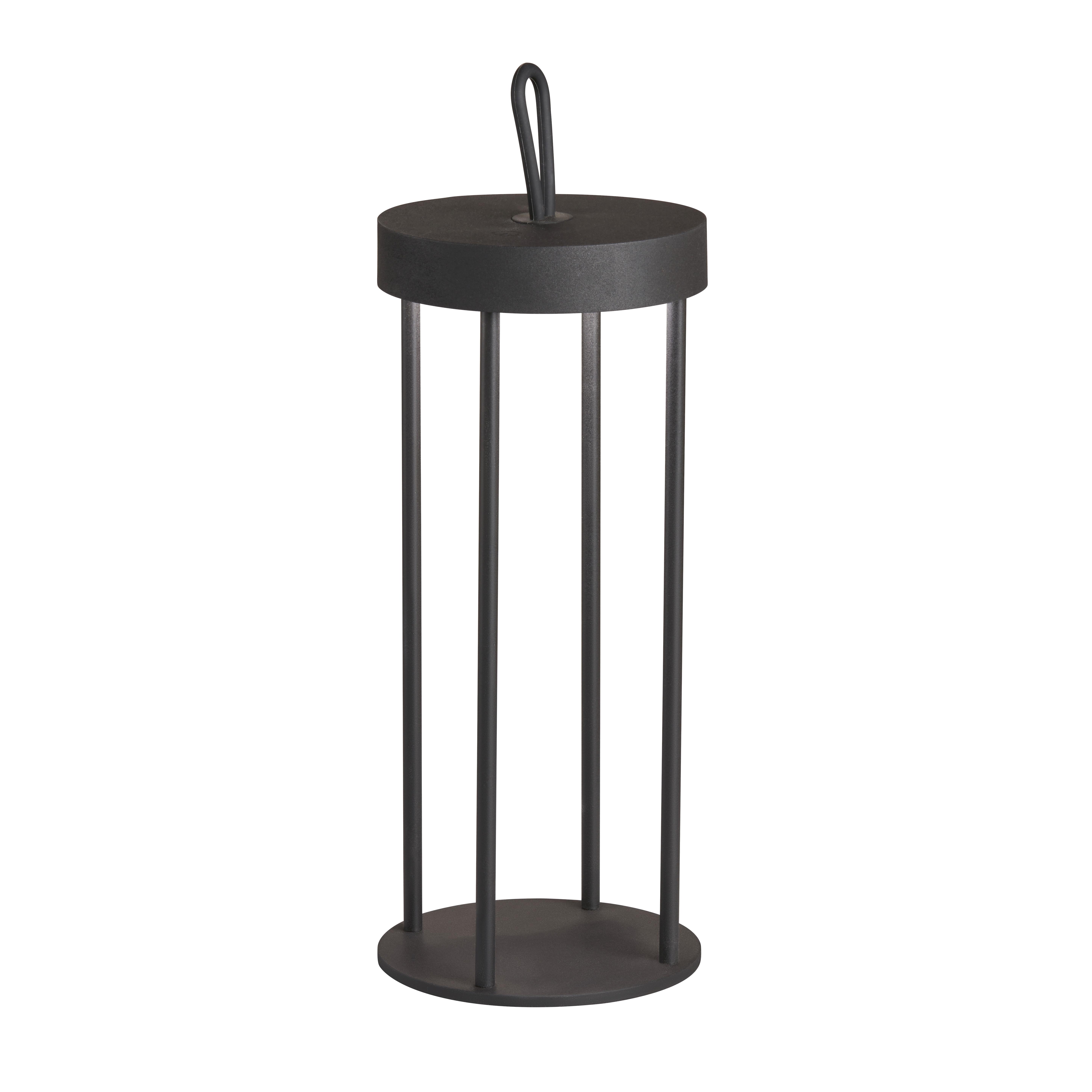 Akku-tischleuchte 850333 Kante - Schwarz, KONVENTIONELL, Metall (13/36cm) - Schöner Wohnen