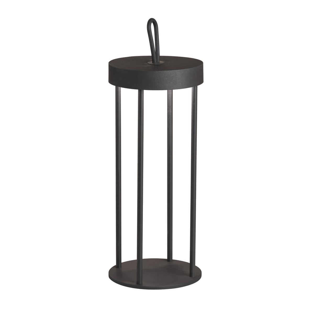 Akku-tischleuchte 850333 Kante - Schwarz, KONVENTIONELL, Metall (13/36cm) - Schöner Wohnen