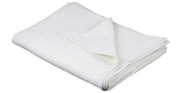 Kuscheldecke Christina - Creme, MODERN, Textil (145/200cm) - Luca Bessoni