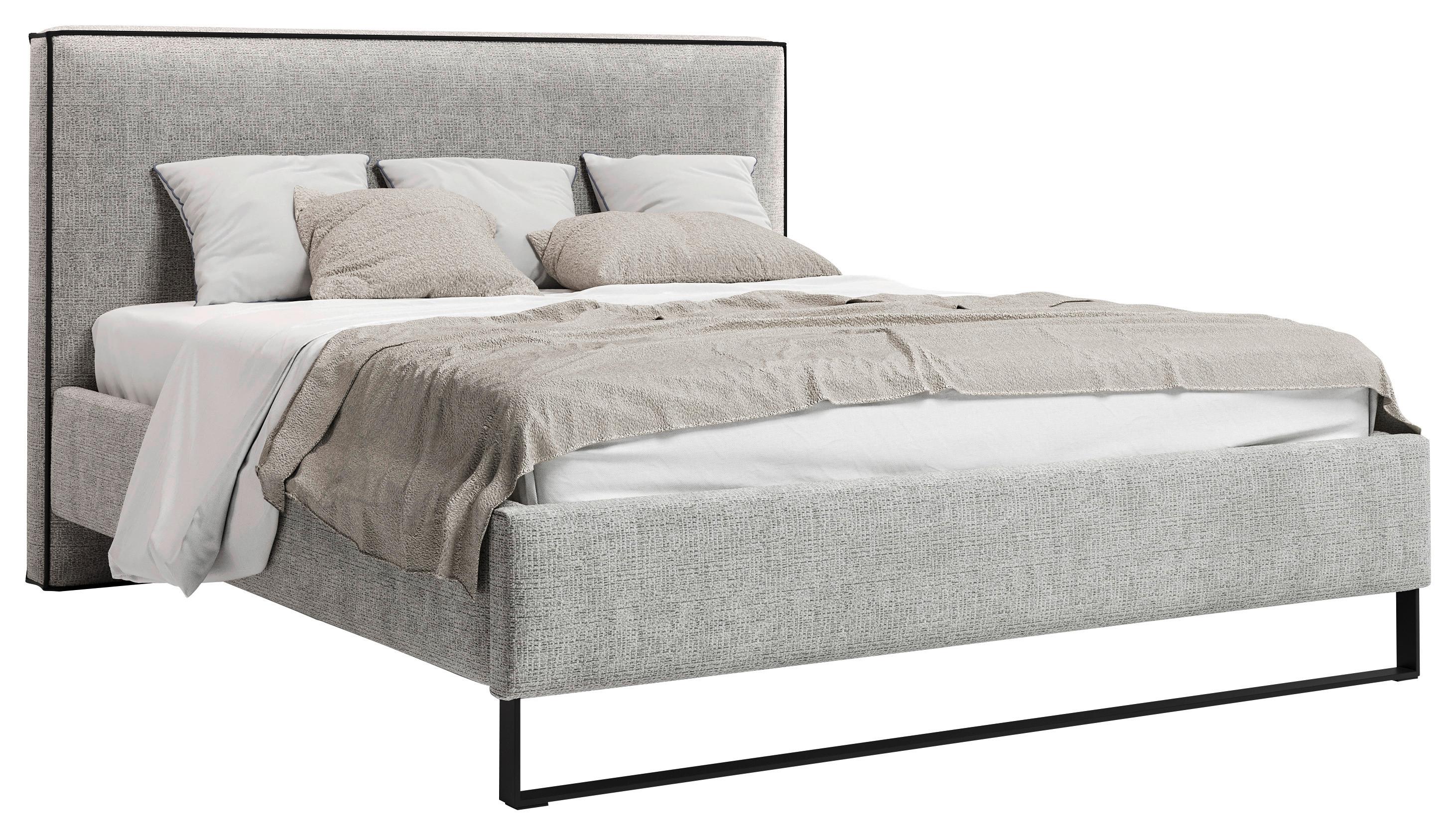 Polsterbett Winter Beige Lf: 180x200 Cm - Beige/Schwarz, MODERN, Holz/Holzwerkstoff (180/200cm) - MID.YOU