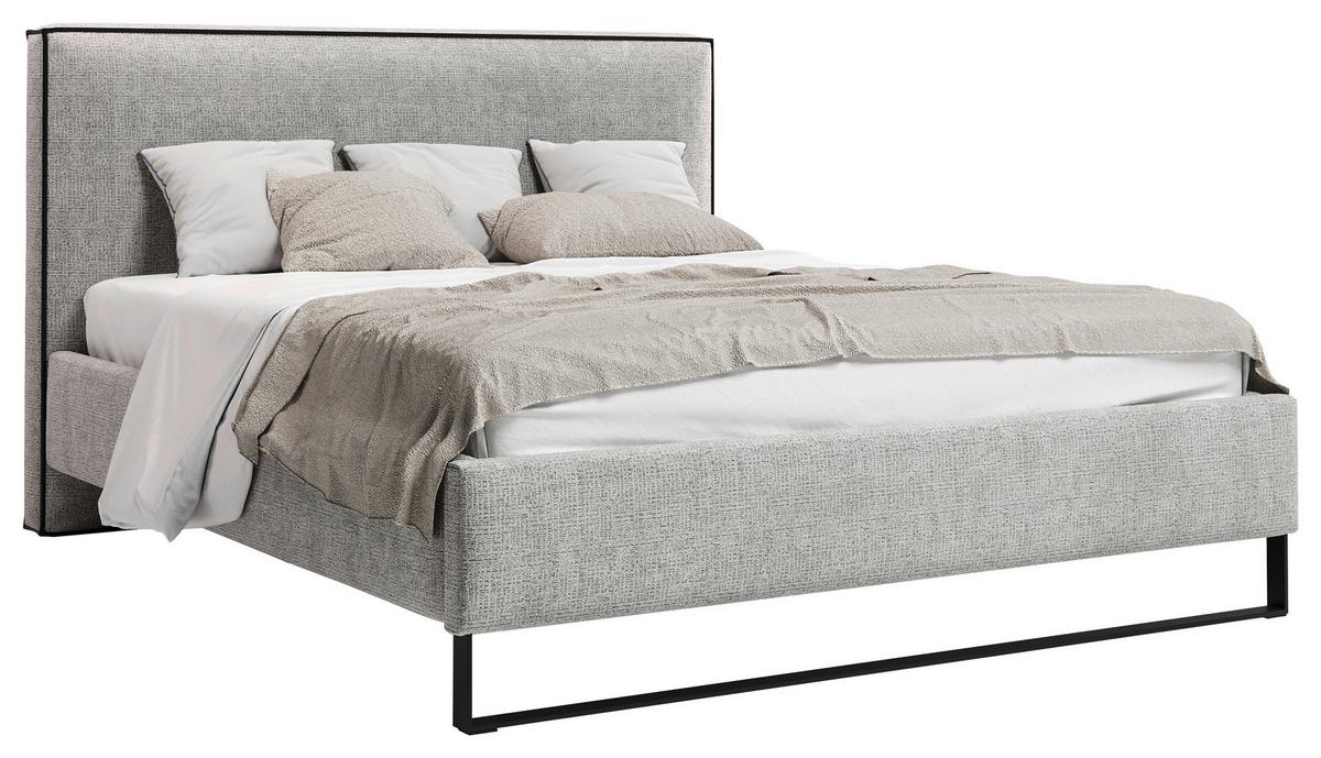 Polsterbett Winter Beige Lf: 180x200 Cm - Beige/Schwarz, MODERN, Holz/Holzwerkstoff (180/200cm) - MID.YOU