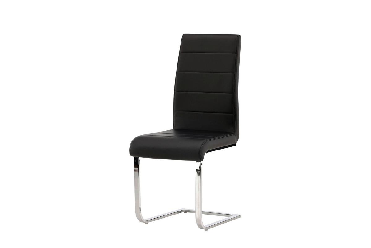 Tempo Schwingstuhl-Set Schwarz/Silberfarben B: 44 cm - Silberfarben/Schwarz, MODERN, Kunststoff/Metall (44/102/48cm) - Livetastic