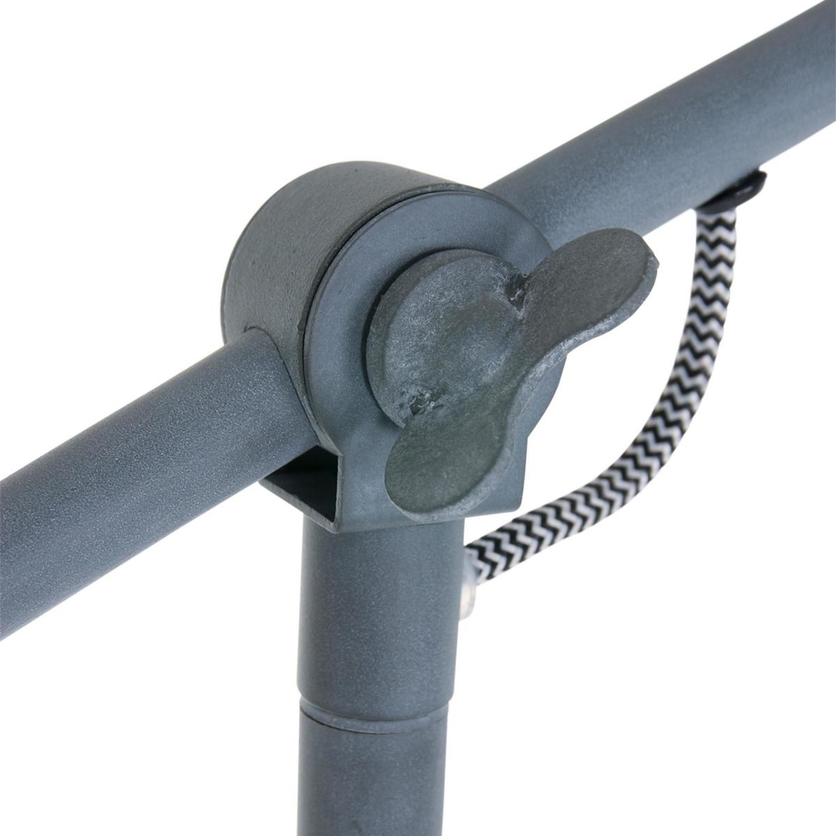 Bogenleuchte Nové - Grau, Trend, Metall (28/130/65cm)