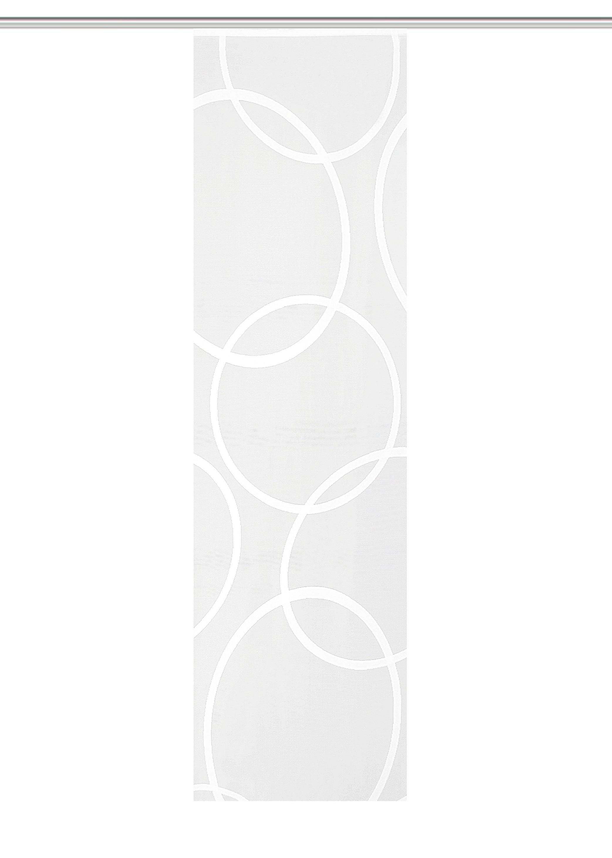 Flächenvorhang Pinale Weiß B: 57 cm - Weiß, Basics, Textil (57/225cm)