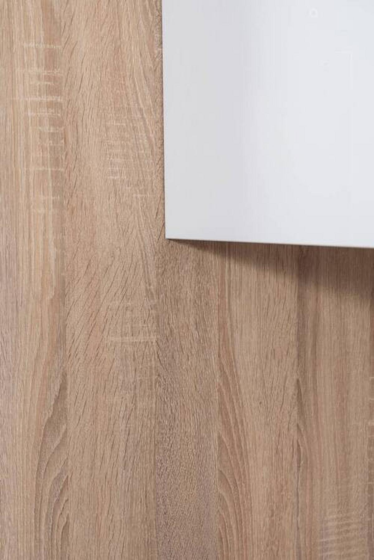 Küchenzeile Premium M. Geräten 280 Cm Weiß/eiche Dekor Modern - Eichefarben/Weiß, MODERN, Holzwerkstoff (280cm) - Respekta