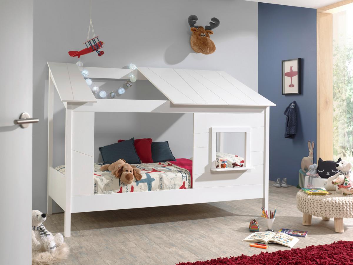 Hausbett 90x200 Cm Holzwerkstoff Weiß - Weiß, KONVENTIONELL, Holzwerkstoff (90/200cm) - Vipack