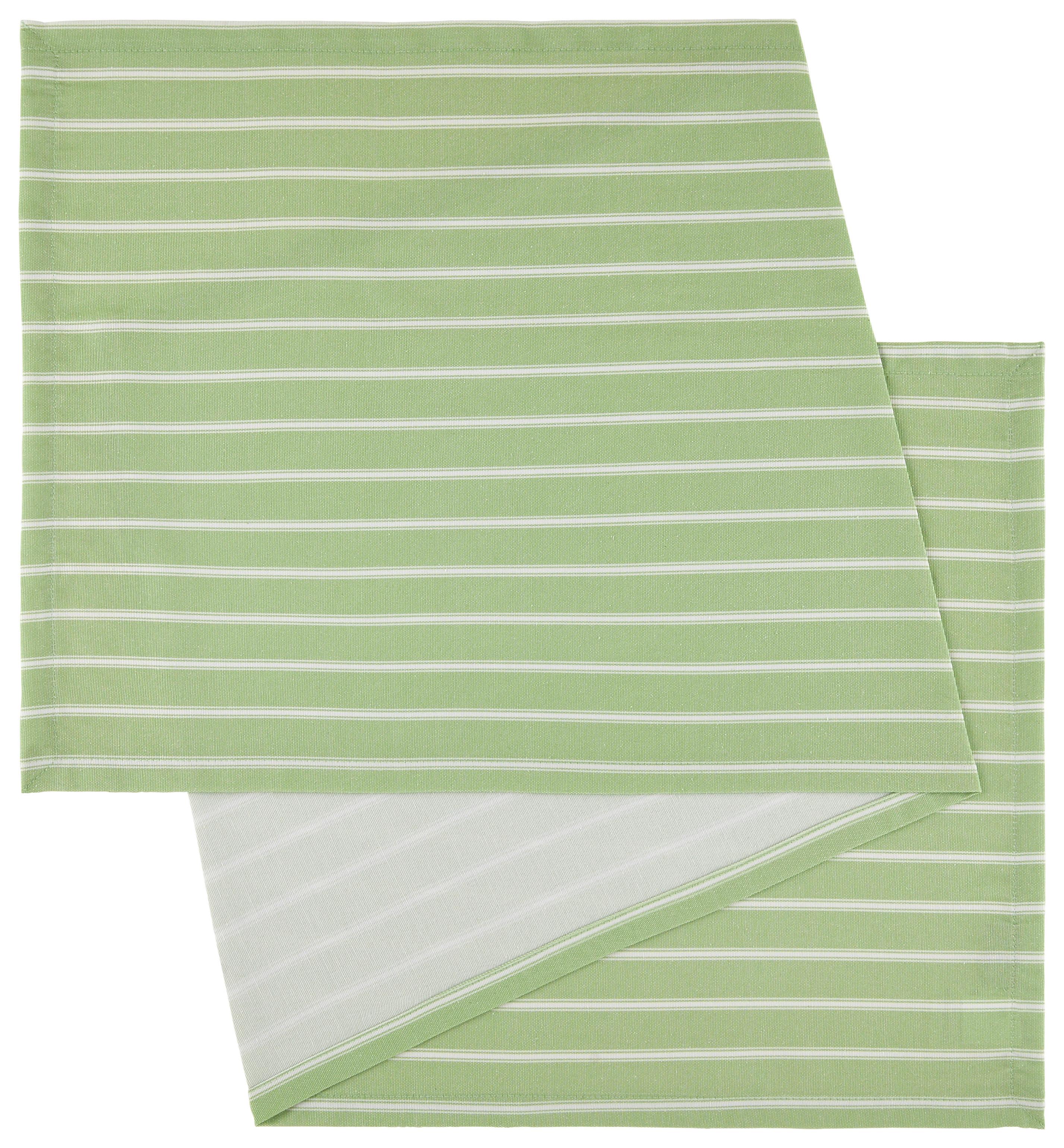 Ubrus Steffi, 45/150cm - bílá/zelená, Konvenční, textil (45/150cm) - Mary's