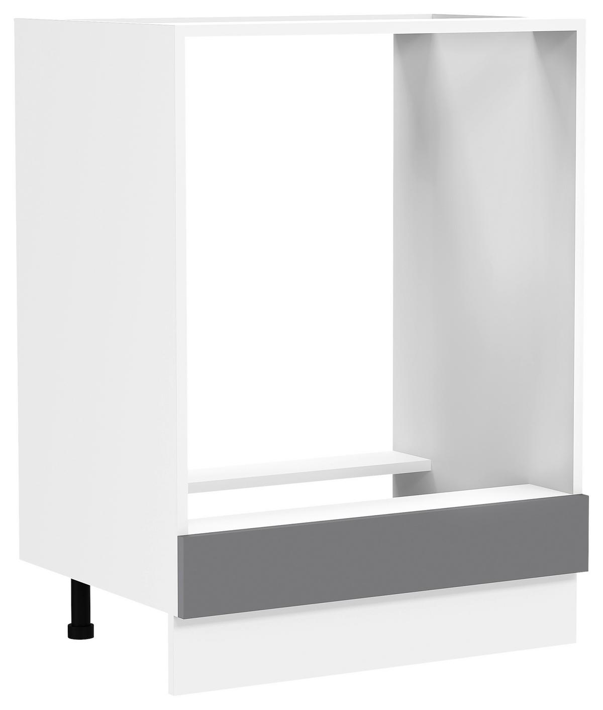 Herdumbauschrank Fasola Weiß/anthrazit B: 60 Cm - Anthrazit/Weiß, Trend, Holzwerkstoff/Kunststoff (60/82/46cm) - MID.YOU