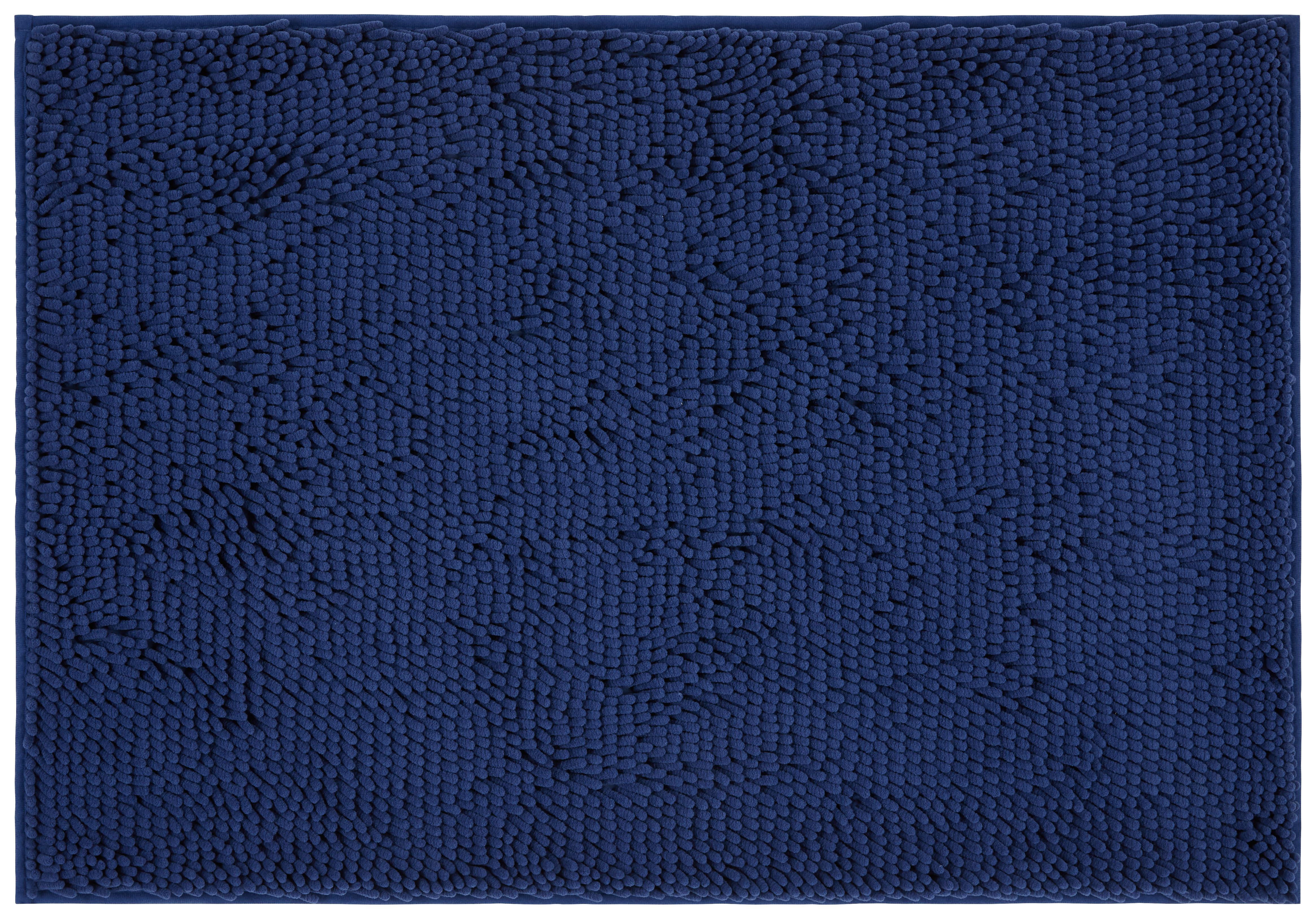 Fürdőszobaszőnyeg Liliane Kb. 60/90cm - kék, Konventionell, műanyag (60/90cm) - Ondega