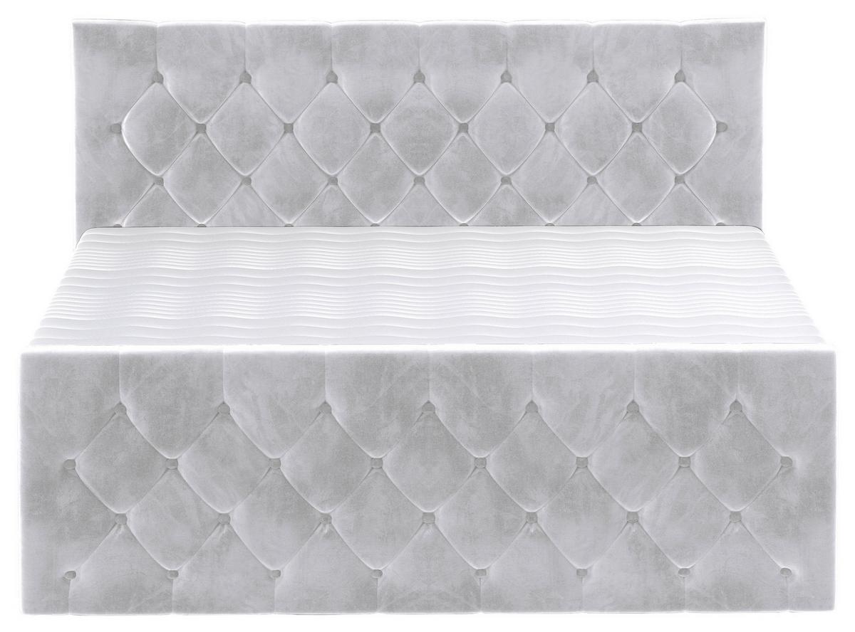 Boxspringbett Swing 16 Silberfarben 180x200 cm H2 - Beige/Silberfarben, ROMANTIK / LANDHAUS, Textil (180/200cm) - James Wood