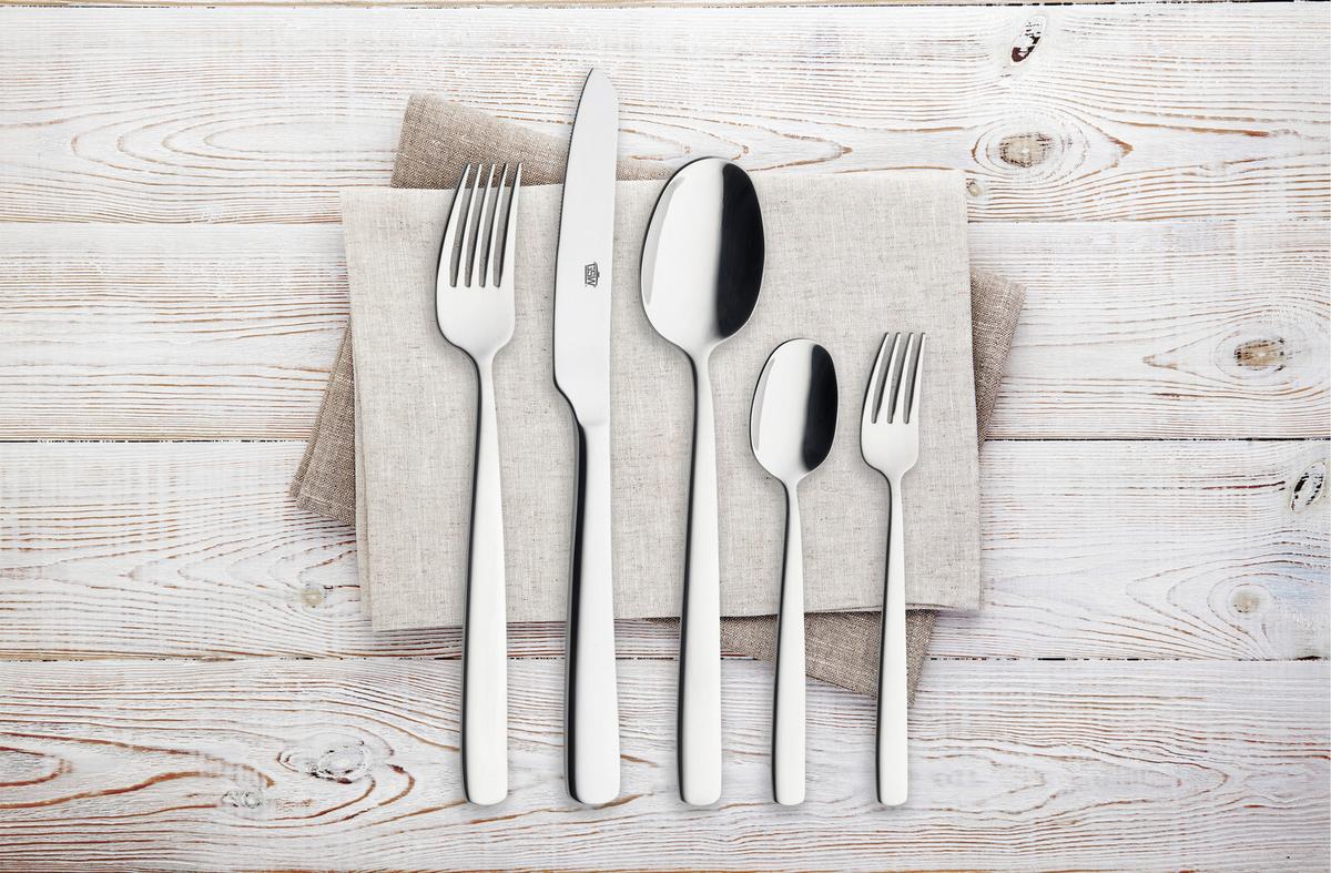 Besteckset Premium - Edelstahlfarben, Basics, Metall - GSW