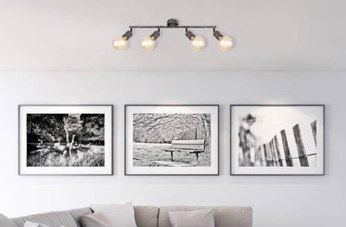 Strahler 4-flammig Verstellbar L: 60 Cm - Nickelfarben, Basics, Metall (60/8/11cm) - Globo