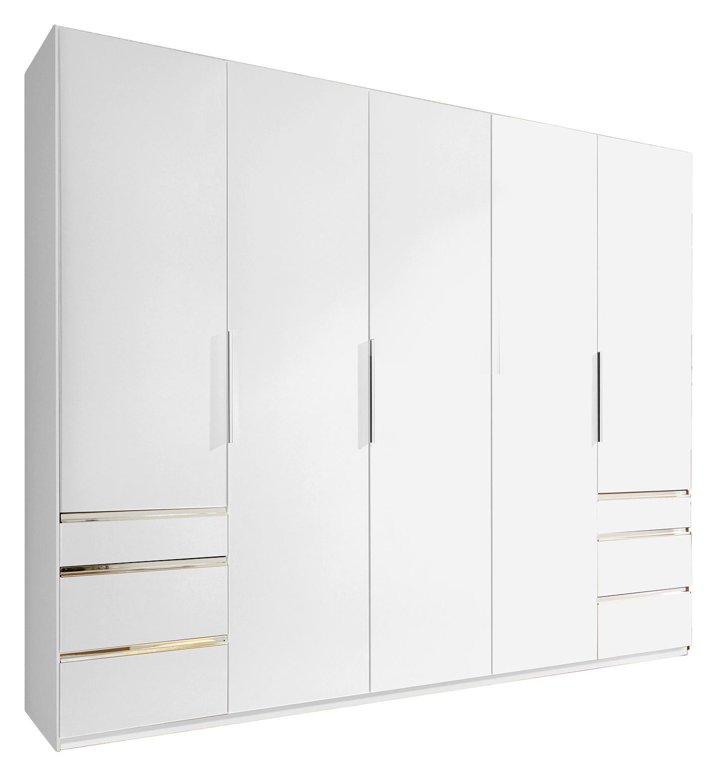 Drehtürenschrank mit Laden 250cm Level 36a, Weiß - Weiß, MODERN, Holzwerkstoff (250/216/58cm) - MID.YOU