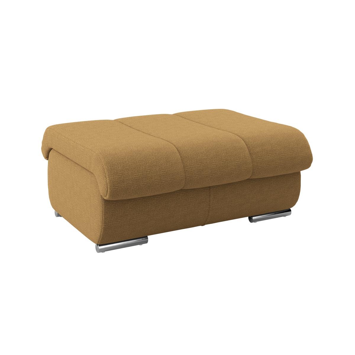 Hocker Multi senfgelb, B: 100cm - Chromfarben/Senfgelb, MODERN, Textil (100/43/80cm) - Luca Bessoni