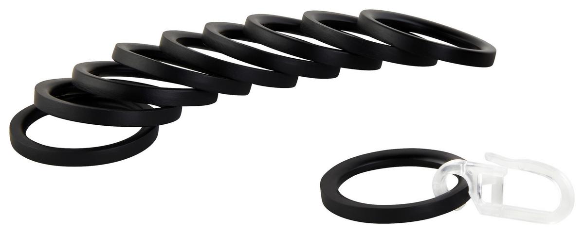 SADA KROUŽKŮ RINGESET FÜR RILLCUBE - černá, kov (16cm) - Modern Living