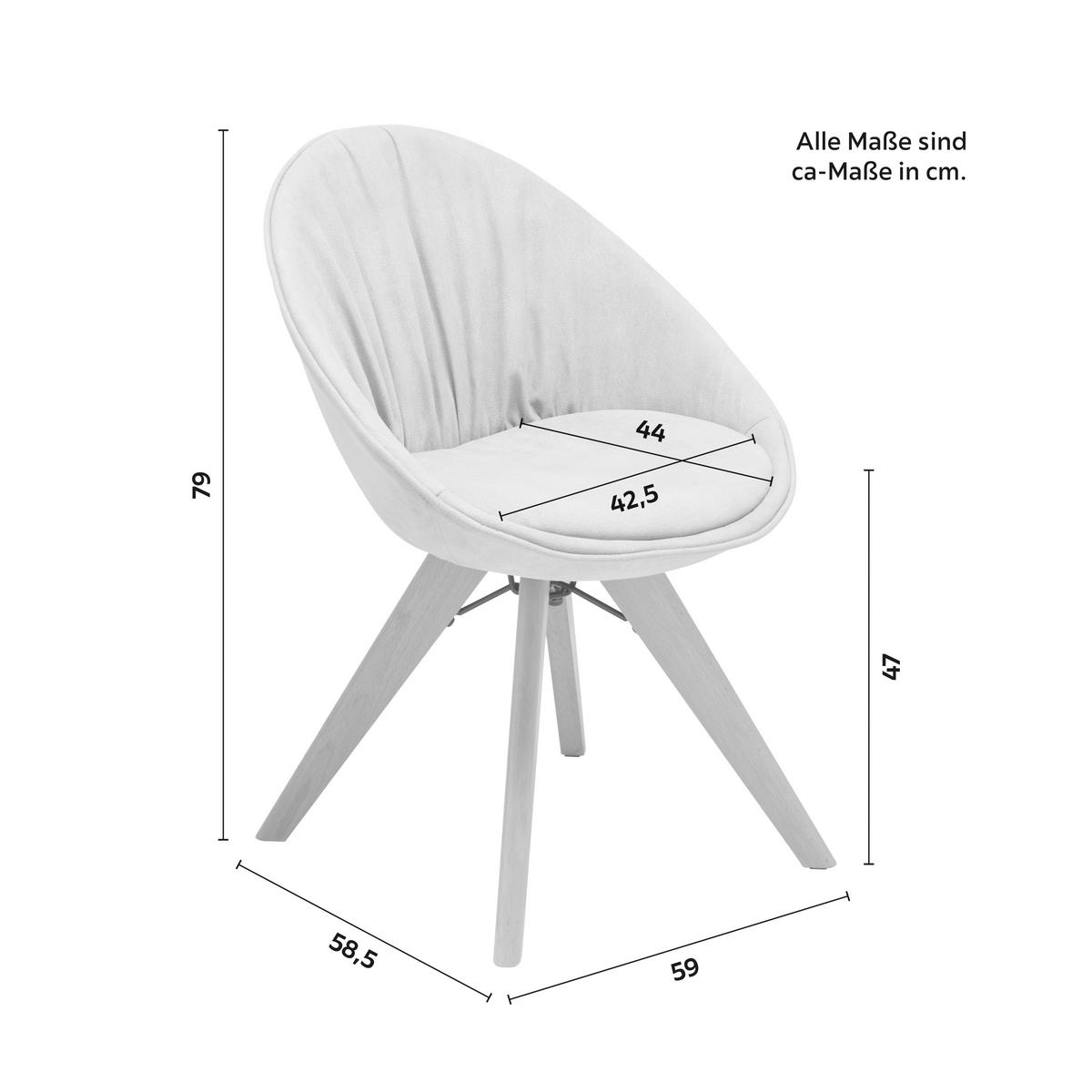 Jídelní židle VALERA světle šedá - světle šedá/barvy buku, Moderní, kov/dřevo (59/79/58,5cm) - Bessagi Home