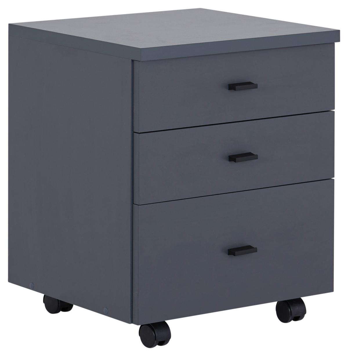 Rollcontainer Anthrazit 4 You New 2 YUK 13 43x53x40 cm - Anthrazit, MODERN, Holzwerkstoff (43/53/40cm)