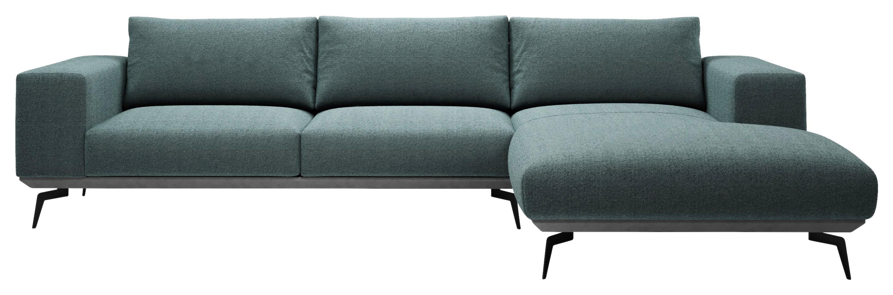 Sedací souprava ALBERO, pravá, antracitová - šedá/černá, Design, kov/dřevo (330/180cm) - MID.YOU