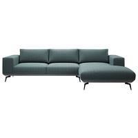 Sedací souprava ALBERO, pravá, antracitová - šedá/černá, Design, kov/dřevo (330/180cm) - MID.YOU
