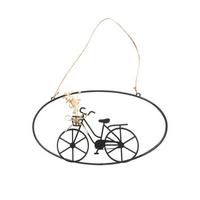 Függődísz Elias - natúr színű/fekete, Romantik / Landhaus, textil/fém (30/34cm) - Luca Bessoni