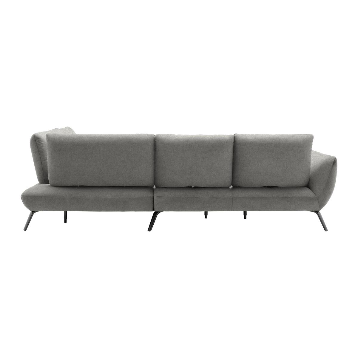 Rohová sedačka TRENDY, pravá, sivá - čierna/sivá, Modern, kov/kompozitné drevo (310/93/250cm) - Premium Living