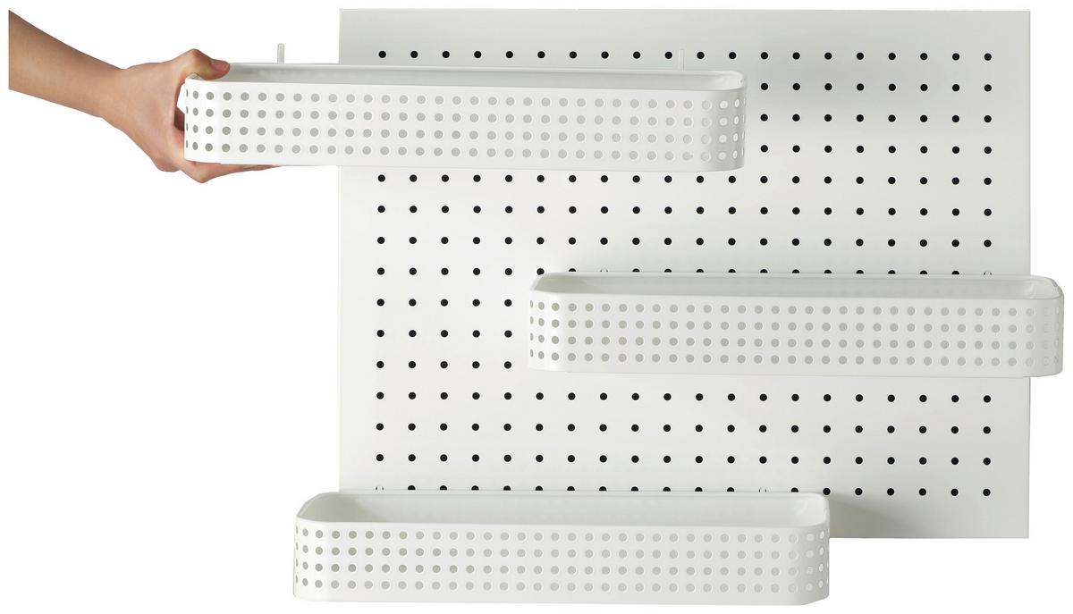 Wandregal Otto Weiß B: 45 cm - Weiß, Trend, Metall (45/55/15cm)