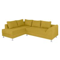 Ecksofa Bern Gelb 200x267 Cm - Chromfarben/Gelb, Design, Holzwerkstoff/Textil (200/267cm) - P & B