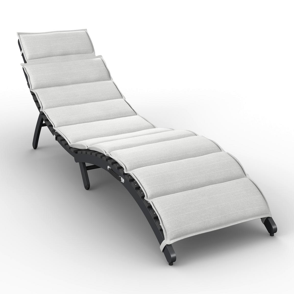 ZAHRADNÍ LEHÁTKO BELINDA - šedá/tmavě šedá, Moderní, kov/textil (180/54/70cm) - Bessagi Garden