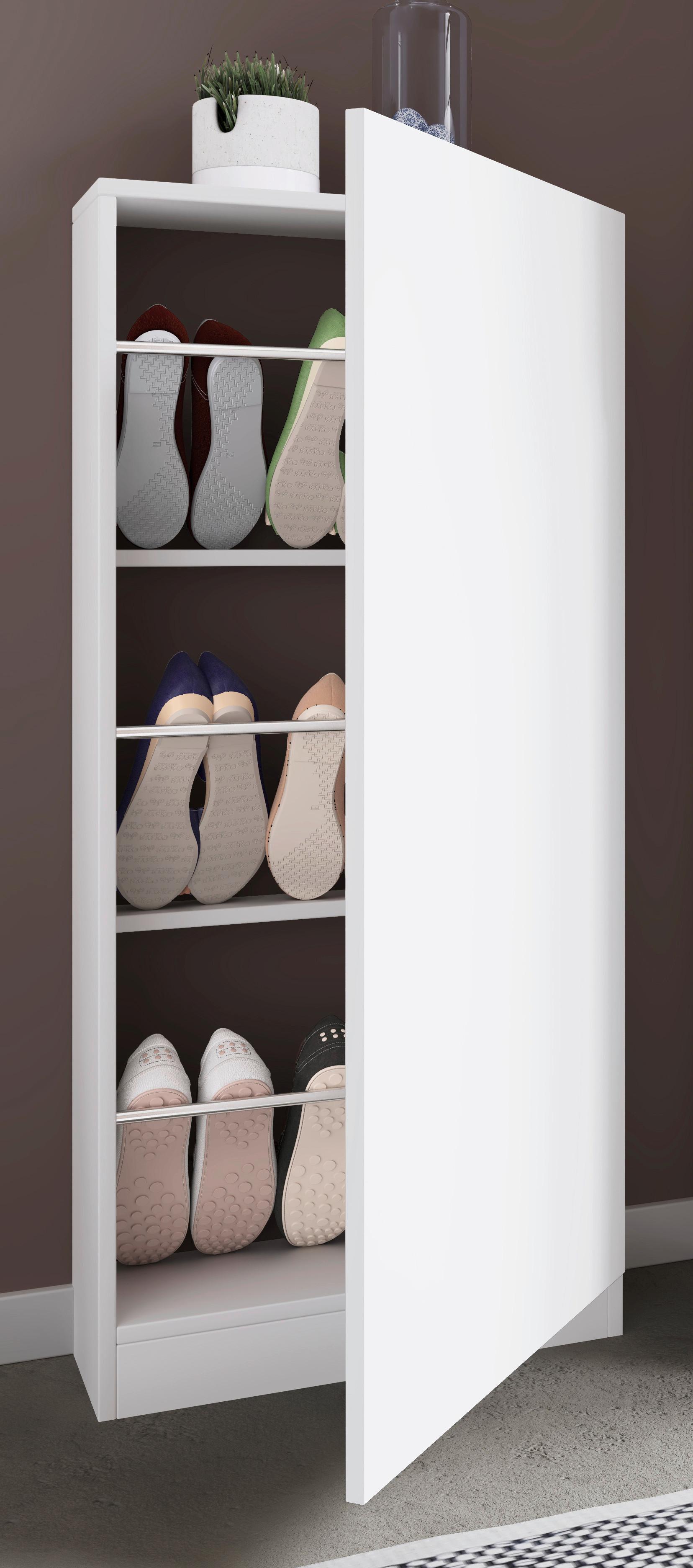Schuhschrank Fulisa Weiß, 50 cm - Weiß, Design, Holzwerkstoff (50/112/17cm) - MID.YOU