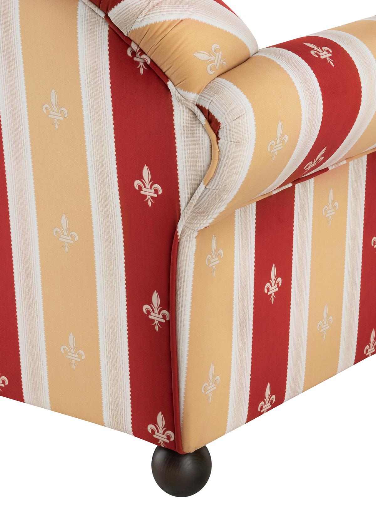 Sitzgarnitur Torello 3-teilig Rot - Wengefarben/Rot, KONVENTIONELL, Textil (439/84/80cm) - Livetastic