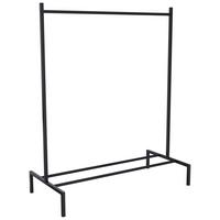 Kleiderständer Labol Schwarz B: 103 Cm - Schwarz, Design, Metall (103/132/52cm) - MID.YOU