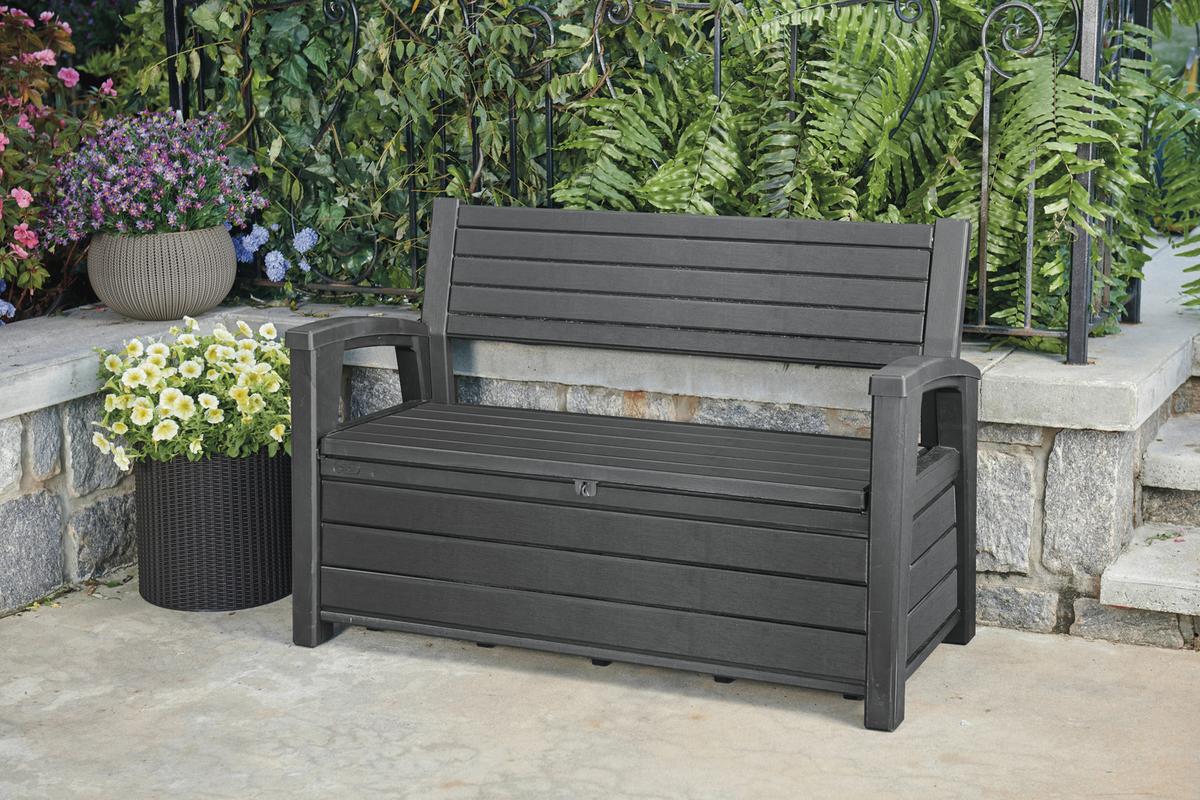 SEDACÍ LAVICE OTTER - barvy grafitu, plast (133/61/89cm)