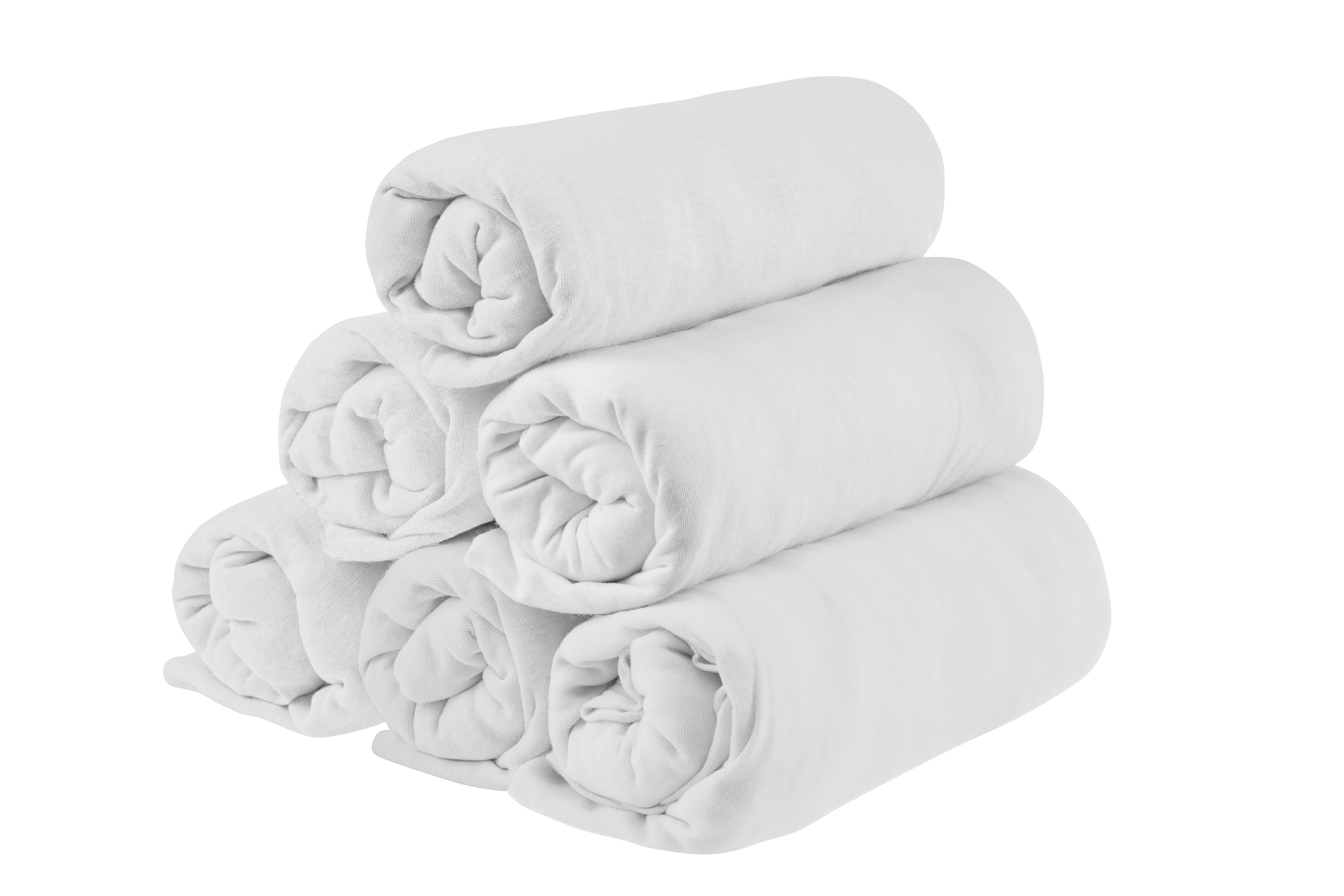 Spannleintuch Eva - Weiß, KONVENTIONELL, Textil (90/200cm) - Ondega