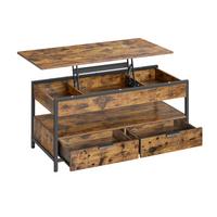 Couchtisch Schwarz, Dunkelbraun B: 100 cm - Dunkelbraun/Schwarz, Trend, Holzwerkstoff/Metall (100/48-62/50cm) - MID.YOU