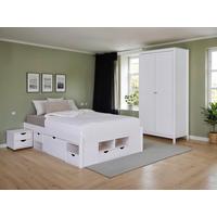 EINZELZIMMER Chilly Weiß 3-teilig - Weiß/Naturfarben, MODERN, Holz - MID.YOU