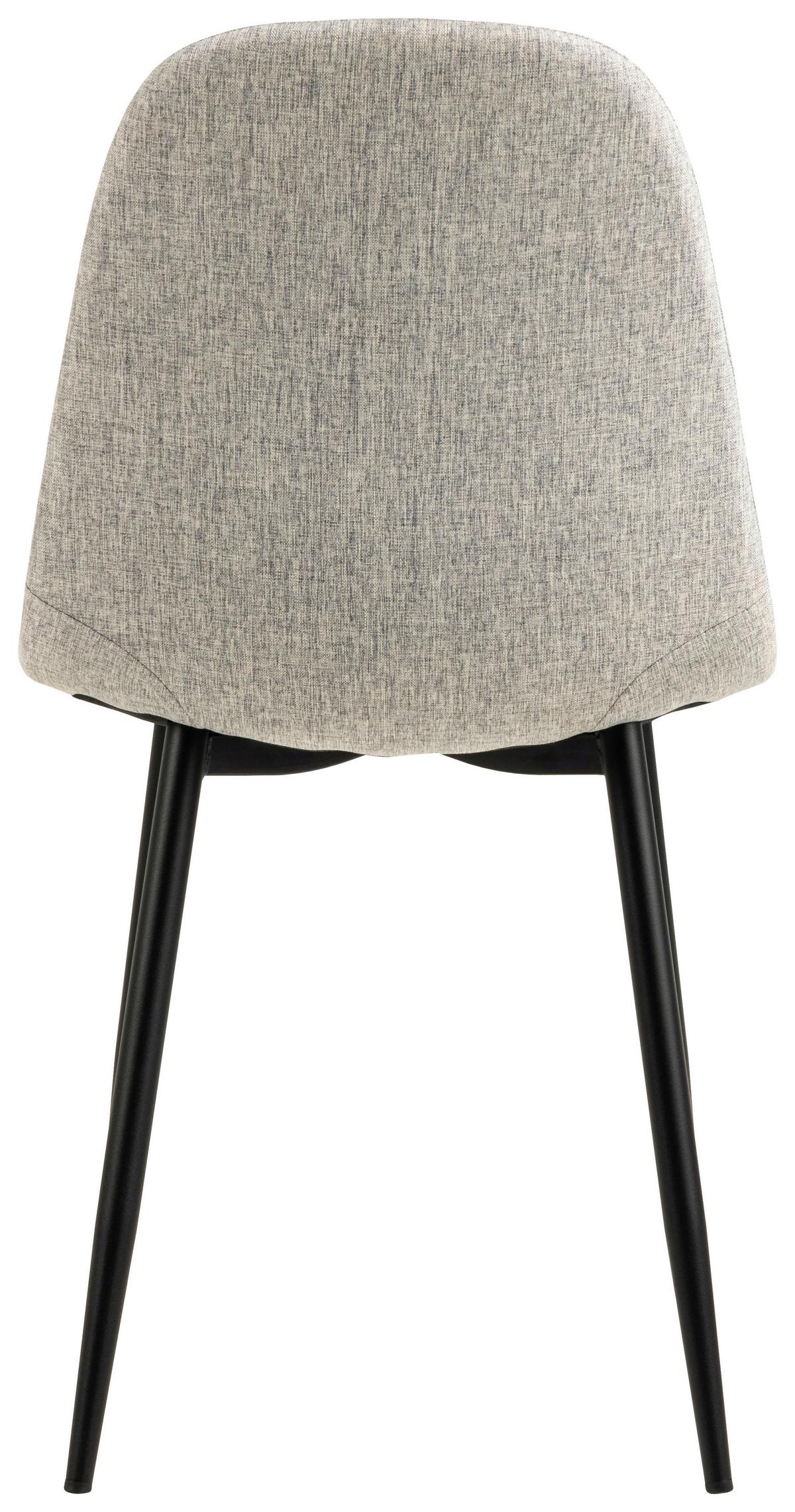 Stuhl Celia - Hellgrau/Schwarz, Trend, Textil/Metall (44/86/54cm) - MID.YOU