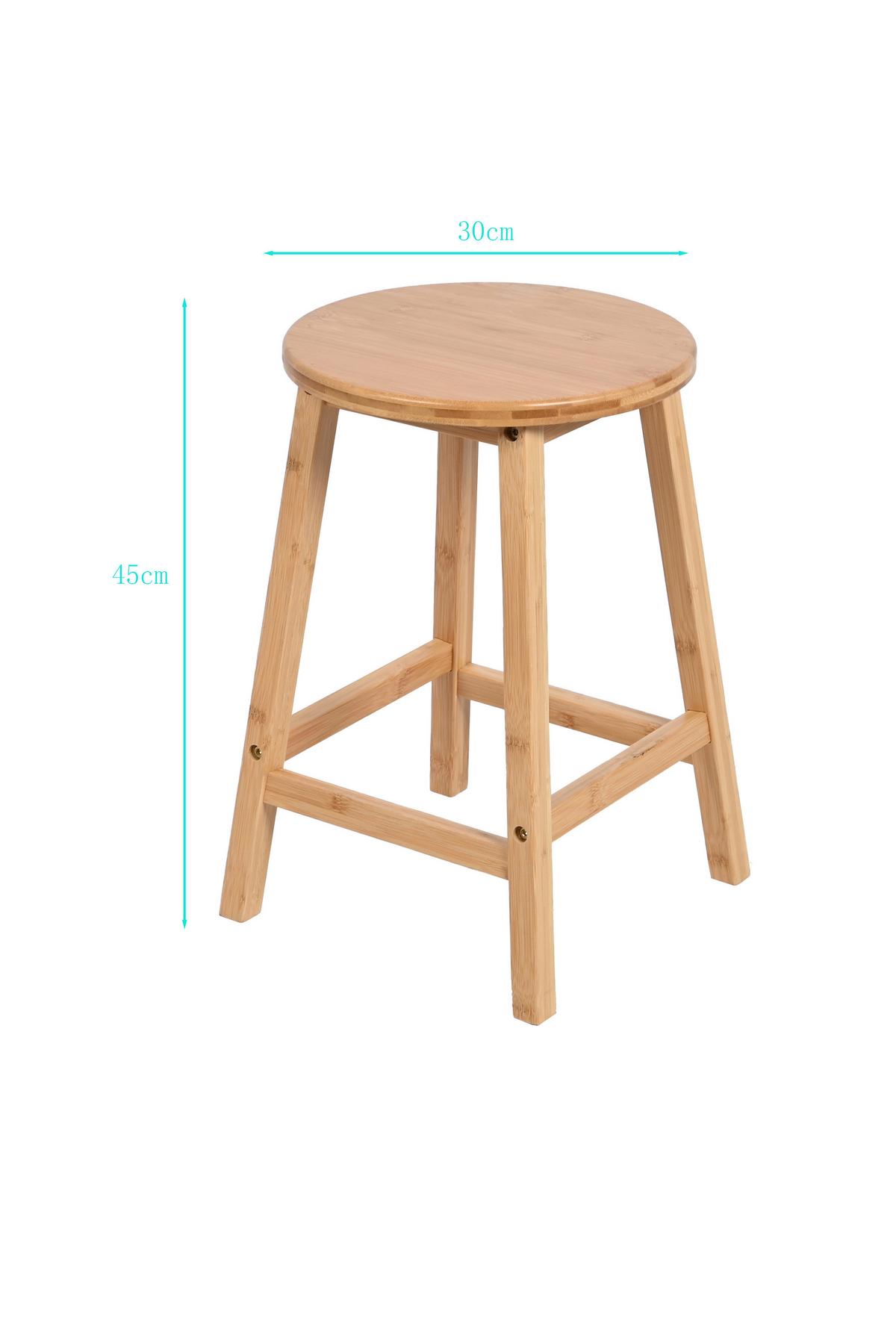 Hocker Bali - Naturfarben, MODERN, Holz (30/45/30cm)