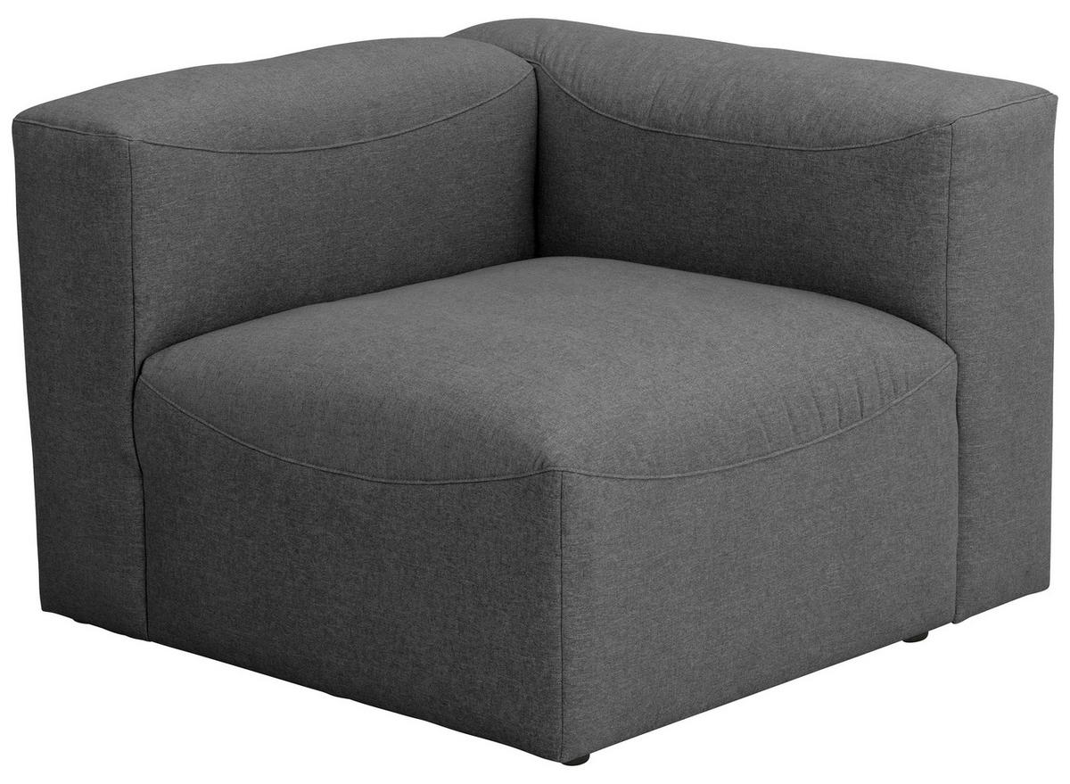 Eckelement Lena Anthrazit Flachgewebe - Anthrazit, Design, Textil (100/73/100cm) - Max Winzer