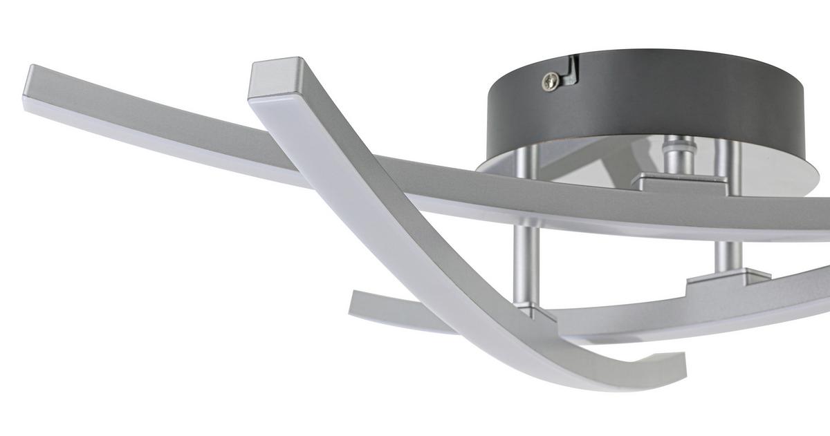 LED-Deckenleuchte Coco - Chromfarben/Silberfarben, Basics, Kunststoff/Metall (52/11cm) - Luca Bessoni