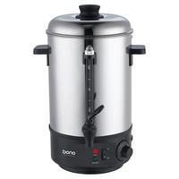 Heißgetränkespender mit Zapfhahn 8 Liter bis 100 Grad - Edelstahlfarben/Schwarz, Basics, Metall (28/45,5/26,5cm) - Bono