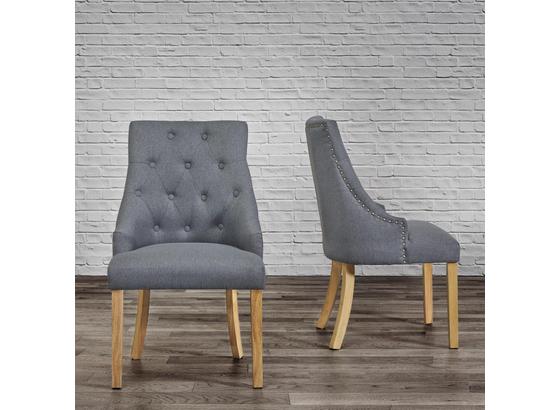 Stolička Mila - farby dubu/sivá, Moderný, drevo/textil (56,5/93,5/63cm) - Modern Living Stolička Mila - farby dubu/sivá, Moderný, drevo/textil (56,5/93,5/63cm) - Modern Living
