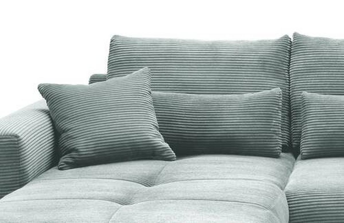 Ecksofa Federico Hellblau S: 188/302 Cm - Chromfarben/Hellblau, MODERN, Holz/Textil (188/302cm) - MID.YOU